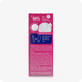 Conceive Plus Fertility Lubricant (3x4g Pre-filled Applicators) side panel view showing sperm viability lab result graphic, clinical usage instructions, cautionary notes, and ingredient list, designed with white text and diagrams on pink background.