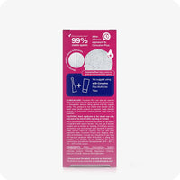 Conceive Plus Fertility Lubricant (3x4g Pre-filled Applicators) side panel view showing sperm viability lab result graphic, clinical usage instructions, cautionary notes, and ingredient list, designed with white text and diagrams on pink background.