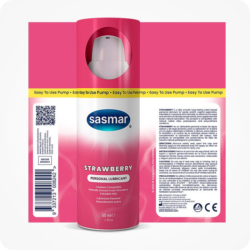 Sasmar Strawberry Flavor Personal Lubricant - Conceive Plus Asia